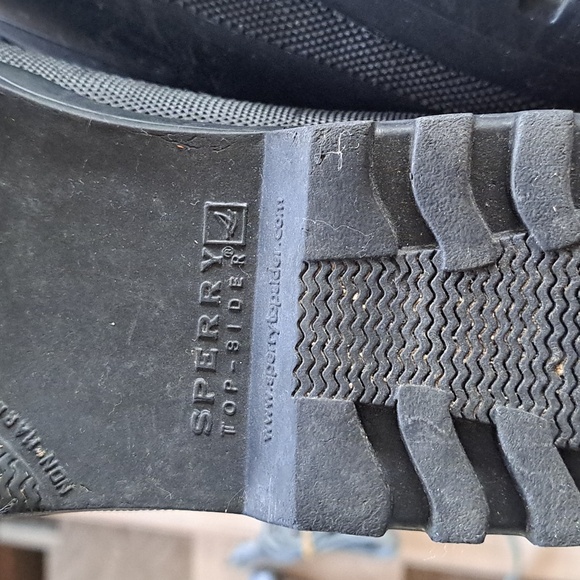 Sperry Quilted Duck Boots Top Sider Blk Waterproof Lace Up Insulated Comfy - Picture 7 of 10